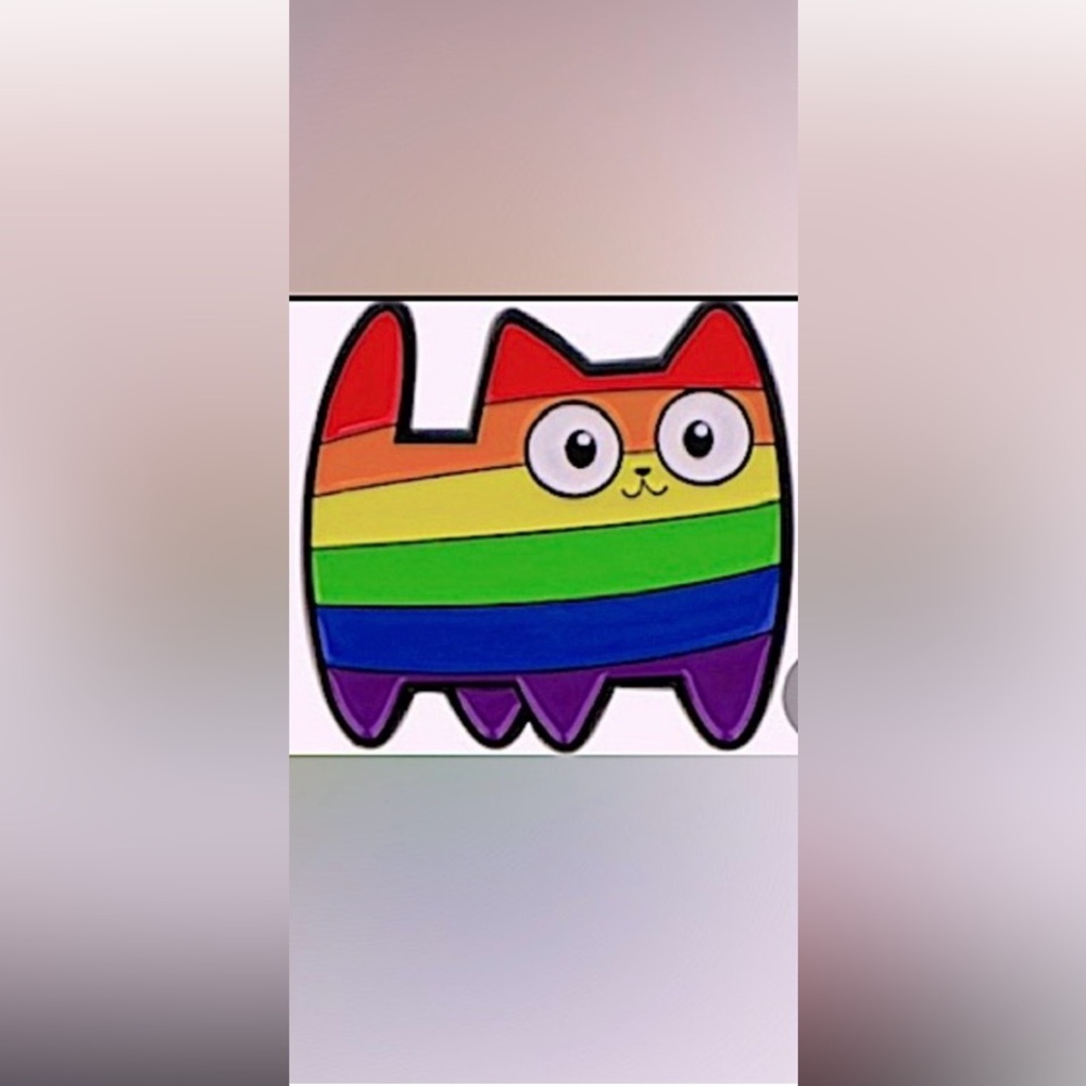 1 LGBTQ+ Subtle Gay Pride 🏳️‍🌈 Cat Pin